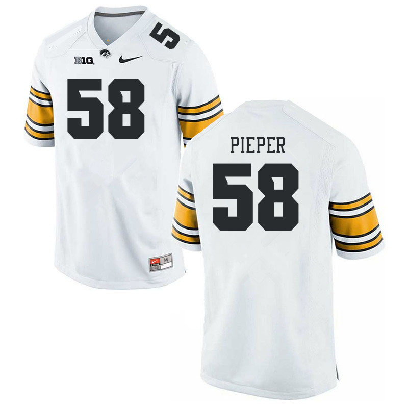 Men #58 Kade Pieper Iowa Hawkeyes College Football Jerseys Stitched Sale-White